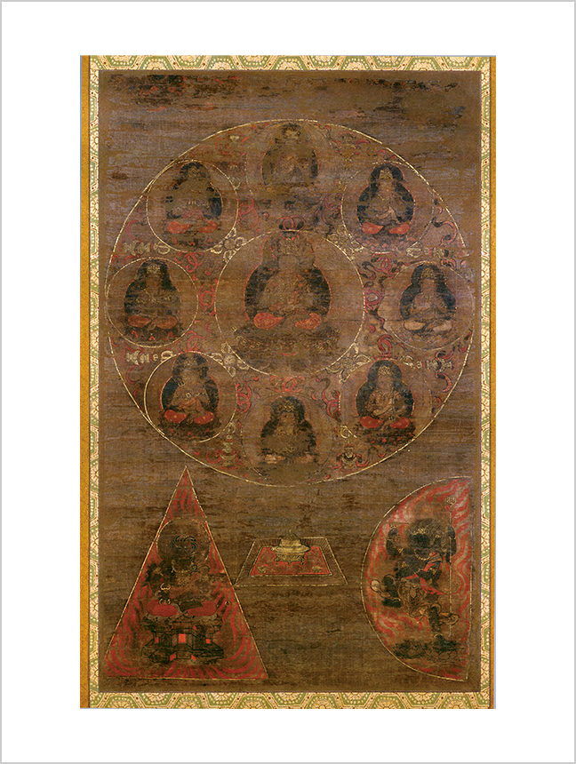 Color mandala composed of holy spirits of Mahavairocana's